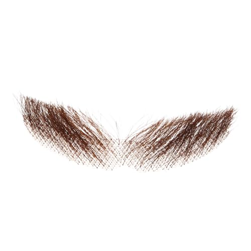 OATIPHO Realistische Fake Schnurrbart Männer Hautfreundlicher Kleber Stilvolles Kostüm Gesichtsbehaarung Bequemes Tragen Einfach Anzuwenden Braun für Halloween Cosplay Partys von OATIPHO