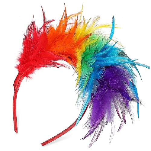 OATIPHO Regenbogen Haarreif mit Federn Kostüm Stirnband für Damen Accessoire für Karneval und Festivals Langlebig und Rutschfest Passend für Verschiedene Frisuren OATIPHO Regenbogen Haarreif mit Federn Kostüm Stirnband für Damen Accessoire für Karneval und Festivals Langlebig und Rutschfest Passend für Verschiedene Frisuren von OATIPHO