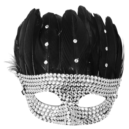 OATIPHO Rhinestone Halbmaske mit Federschmuck Kreative Masquerade Party Augenmaske für Frauen Komfortabel und Leicht Halloween Karneval Bühnenauftritt OATIPHO Rhinestone Halbmaske mit Federschmuck Kreative Masquerade Party Augenmaske für Frauen Komfortabel und Leicht Halloween Karneval Bühnenauftritt von OATIPHO