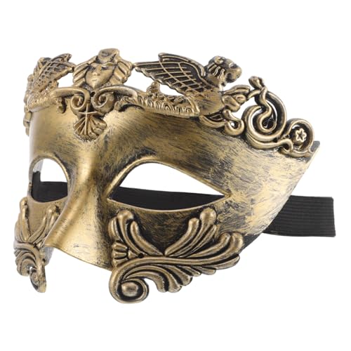 OATIPHO Römische Maske Kunststoff für Herren Bequeme Halbmaske für Halloween und Kostümpartys mit Verstellbarem Kopfband und Detailliertem Design für Maskeraden und Cosplay OATIPHO Römische Maske Kunststoff für Herren Bequeme Halbmaske für Halloween und Kostümpartys mit Verstellbarem Kopfband und Detailliertem Design für Maskeraden und Cosplay von OATIPHO