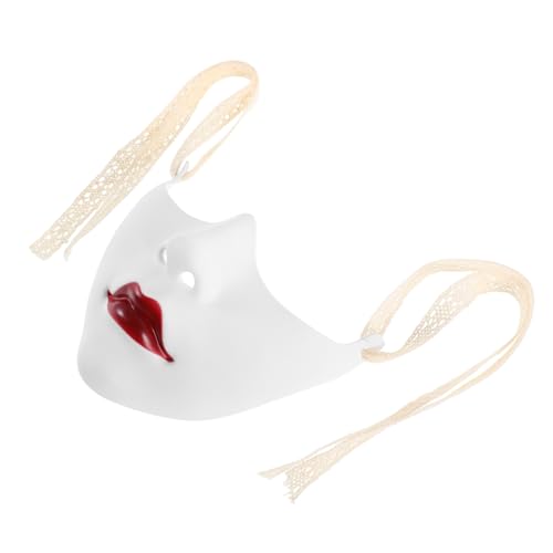 OATIPHO Rote Lippen Halbgesichtsmaske im Steampunk Stil für Damen für Maskenbälle Halloween und Kostümpartys Leicht und mit Mechanischem Design und Vielseitiger Anpassungsfähigkeit von OATIPHO