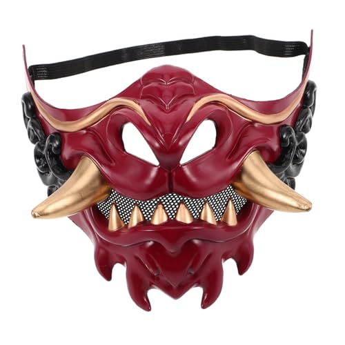 OATIPHO Samurai Dämonenmaske für Cosplay Halbgesichtsmaske für Halloween und Maskenball Anpassbare für Männer und Frauen Auffälliges Design und Hochwertige Verarbeitung OATIPHO Samurai Dämonenmaske für Cosplay Halbgesichtsmaske für Halloween und Maskenball Anpassbare für Männer und Frauen Auffälliges Design und Hochwertige Verarbeitung von OATIPHO