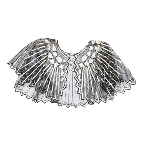 OATIPHO Pailletten Cape Für Frauen Vintage Bankett Maskerade Kleid Party Zubehör Kleid Schal von OATIPHO