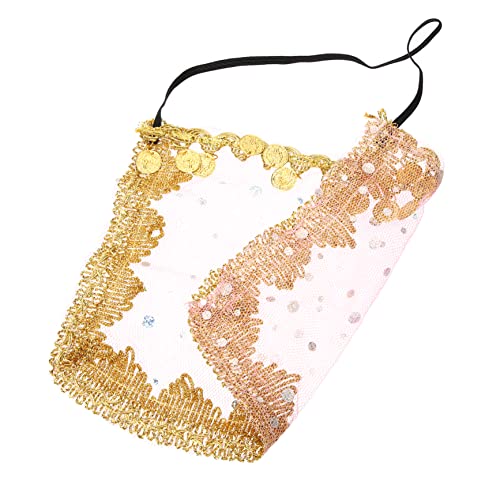 OATIPHO Gesichtsschleier-requisite Bauchtänzerin-outfit Bauchtanz-kostüme Für Frauen Paillettenmaske Zum Tanzen von OATIPHO