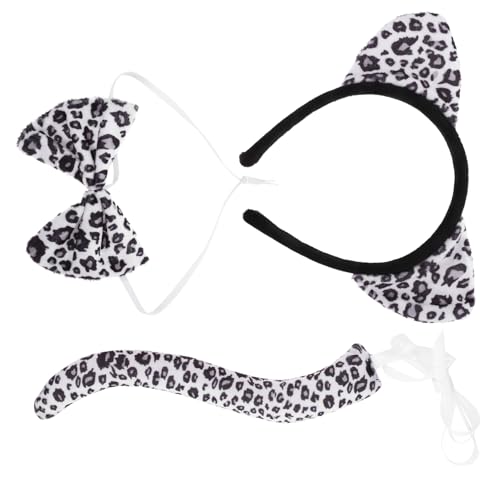 OATIPHO Halloween-kostüme Für Jungen Und Mädchen Leopardenohren Stirnband -set Tier-cosplay Party-zubehör Fliege Stirnband von OATIPHO