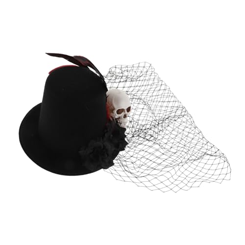 OATIPHO Schwarzer Schleier Haarclip mit Rosen und Netz Mini Teeparty Hut Kopfbedeckung für Halloween und Festliche Anlässe Leicht und Bequem Handgefertigte OATIPHO Schwarzer Schleier Haarclip mit Rosen und Netz Mini Teeparty Hut Kopfbedeckung für Halloween und Festliche Anlässe Leicht und Bequem Handgefertigte von OATIPHO