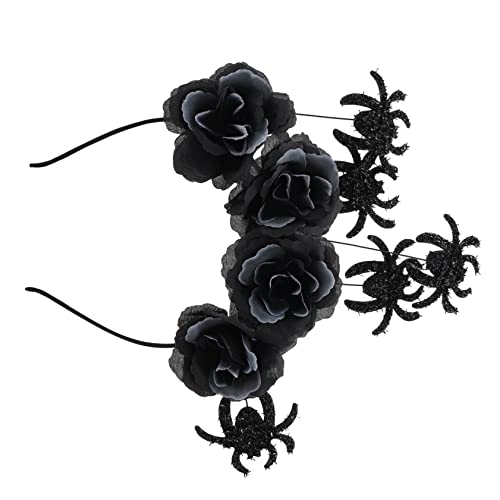 OATIPHO Schwarzes und Graues Halloween Spinnen Haarband mit Rosen Leichter Langlebiger Kopfputz für Cosplay Party Mädchen und Perfektes Accessoire für Gruselige Kostüme und Festliche OATIPHO Schwarzes und Graues Halloween Spinnen Haarband mit Rosen Leichter Langlebiger Kopfputz für Cosplay Party Mädchen und Perfektes Accessoire für Gruselige Kostüme und Festliche von OATIPHO