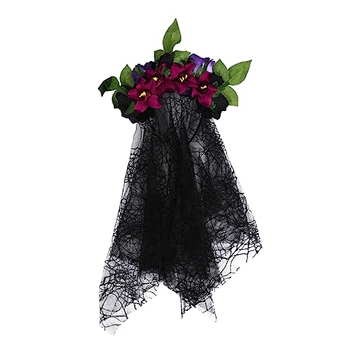 OATIPHO Skelett Blumen Haarreif für Halloween Leicht Bequem und Dekorativ Perfektes Cosplay Accessoire für Partys und Fotos für Kostüme und Feiern Einfach zu Tragen und Aufzubewahren von OATIPHO