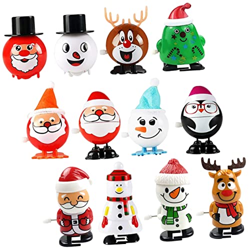 OATIPHO Spielzeug 12st Weihnachtliches Aufzieh Weihnachts Zum Aufziehen Weihnachtsmann Aufziehfigur Weihnachts-Cartoon- Geschenk Karikatur Plastik Baby Weihnachtsbaum Spielzeuge von OATIPHO