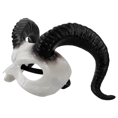 OATIPHO Stiermaske Dämonen-Teufelsmaske -Halbmaske Ochsenhornmaske Realistische Gruselmaske Horror-Kopfbedeckung Für Halloween Cosplay Party Karneval Kostüm Foto-Requisite von OATIPHO