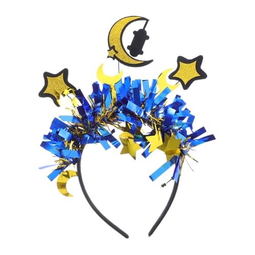 OATIPHO Stirnband Dekorativer Kopfschmuck Stirnbänder Stern Hoop Stern Kopfbedeckung Haarband Dekorationen Mond Und Sterne Kopfbedeckung Mond Stern Requisiten Sonne Und Mond Stirnband von OATIPHO
