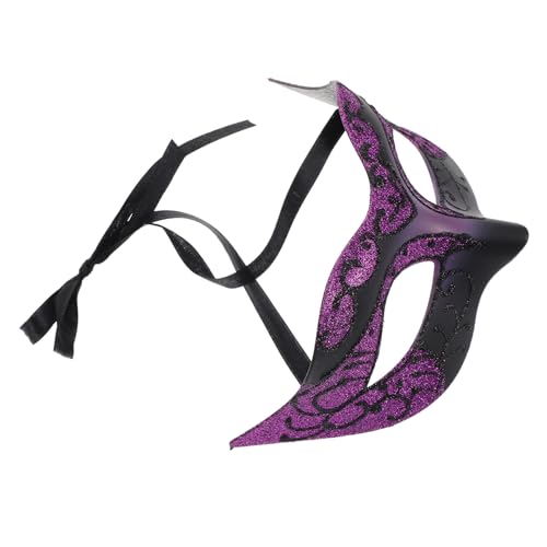 OATIPHO Tanzmaske Schwarz Prinzessin Damen Party Dekorationen Karneval Maskerade Halloween Maskerade Ball Festival Blau Stütze Kostüm Gefiedert Gras Masken Zeigen Violett Plastik von OATIPHO