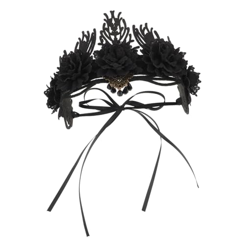 OATIPHO Vintage Barock Gothic Krone Stirnband Damen Haarschmuck für Halloween Cosplay Modelshows Festliche Anlässe Stilvolle Gothic Headband mit Baroque Design Vielseitig Ausdrucksstark von OATIPHO