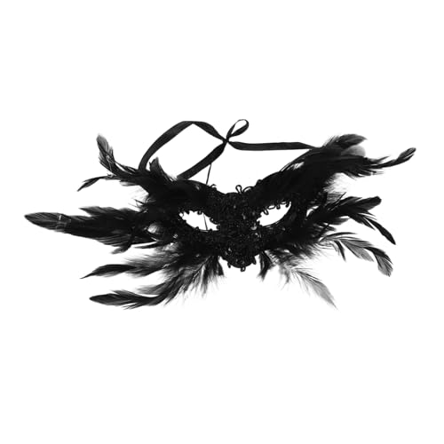 OATIPHO Weibliche Maskenballmaske Halbmaske Mit Pailletten Und Federn Für Partys Aufführungen Und Feiertage – Angenehm Zu Tragende Party Requisite von OATIPHO
