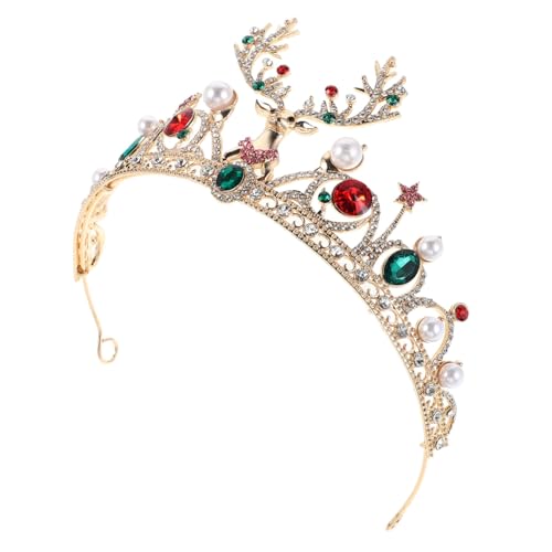 OATIPHO Weihnachtliche Elch-geweih Tiara mit Funkelnden Kristallen Leichter Glitzer-kopfschmuck für Festliche Partys Komfortabel für Lange Tragezeit Elegantes Schmuck-accessoire für von OATIPHO