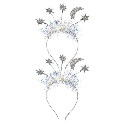 OATIPHO Weihnachts Haarbänder mit Stern und Mond Design Silbern für und Mädchen für Partys und Festliche Anlässe Langlebig und Bequem OATIPHO Weihnachts Haarbänder mit Stern und Mond Design Silbern für und Mädchen für Partys und Festliche Anlässe Langlebig und Bequem von OATIPHO