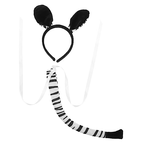 OATIPHO Zebra Ohren Und Für Cosplay Tier Kostüm Zubehör Mit Stirnband Zum Anklipsen Für Partys Und Bühnenauftritte Aus Festem Stoffmaterial von OATIPHO