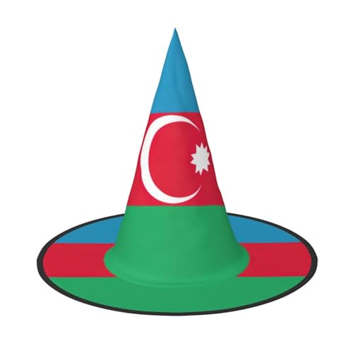 Flagge von Aserbaidschan Druck Unisex Halloween Hexenhut für Karneval Cosplay Faltbare Kappe und Mottopartys Flagge von Aserbaidschan Druck Unisex Halloween Hexenhut für Karneval Cosplay Faltbare Kappe und Mottopartys von OAZCVBNN