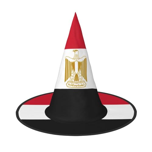 OAZCVBNN Ägyptische Flagge Druck Unisex Halloween Hexenhut für Karneval Cosplay Faltbare Kappe und Mottopartys von OAZCVBNN