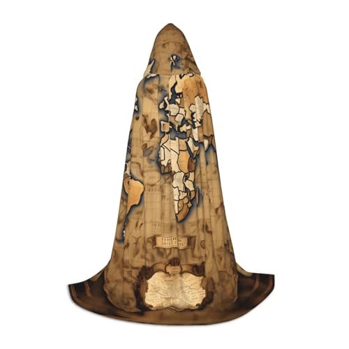 OAZCVBNN Alte Fleckige Weltkarte Print Zauberer Bademantel Halloween und Karnevalspartys Kapuzenmantel für Männer Frauen Teenager Kinder, Schwarz, M OAZCVBNN Alte Fleckige Weltkarte Print Zauberer Bademantel Halloween und Karnevalspartys Kapuzenmantel für Männer Frauen Teenager Kinder, Schwarz, M von OAZCVBNN