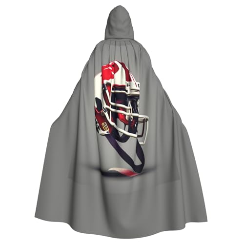 OAZCVBNN American Football Print Halloween Kapuzenumhang volle Länge Erwachsene Kinder Unisex Mittelalter Cosplay Kostüm von OAZCVBNN
