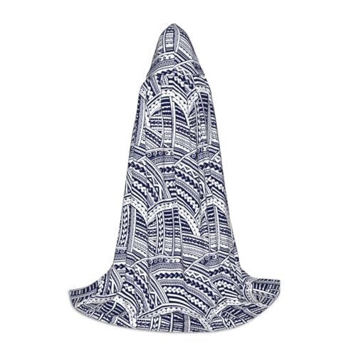 OAZCVBNN Blau Polynesische Maori Stammes Muster Print Zauberer Bademantel Halloween und Karneval Party Mantel mit Kapuze für Männer Frauen Teenager Kinder, Schwarz, M OAZCVBNN Blau Polynesische Maori Stammes Muster Print Zauberer Bademantel Halloween und Karneval Party Mantel mit Kapuze für Männer Frauen Teenager Kinder, Schwarz, M von OAZCVBNN