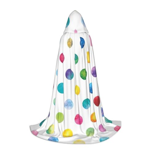 OAZCVBNN Blau Punkte Muster Print Zauberer Bademantel Halloween und Karneval Party Mantel mit Kapuze für Männer Frauen Teenager Kinder, Schwarz, S OAZCVBNN Blau Punkte Muster Print Zauberer Bademantel Halloween und Karneval Party Mantel mit Kapuze für Männer Frauen Teenager Kinder, Schwarz, S von OAZCVBNN