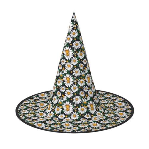 OAZCVBNN Blumen Gänseblümchen Druck Unisex Halloween Hexe Hut für Karneval Cosplay faltbare Kappe und Themenpartys OAZCVBNN Blumen Gänseblümchen Druck Unisex Halloween Hexe Hut für Karneval Cosplay faltbare Kappe und Themenpartys von OAZCVBNN