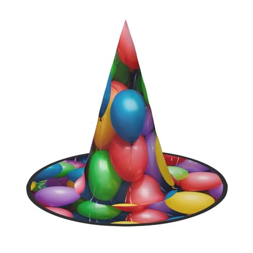 OAZCVBNN Bunte Ballons blauer Himmel Druck Unisex Halloween Hexe Hut für Karneval Cosplay faltbare Mütze und Themenpartys OAZCVBNN Bunte Ballons blauer Himmel Druck Unisex Halloween Hexe Hut für Karneval Cosplay faltbare Mütze und Themenpartys von OAZCVBNN
