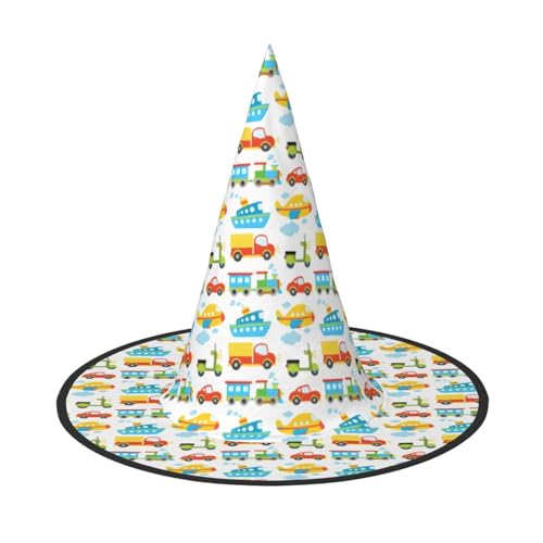 OAZCVBNN Diversifizierter Transportdruck Unisex Halloween Hexenhut für Karneval Cosplay Faltbare Kappe und Mottopartys OAZCVBNN Diversifizierter Transportdruck Unisex Halloween Hexenhut für Karneval Cosplay Faltbare Kappe und Mottopartys von OAZCVBNN