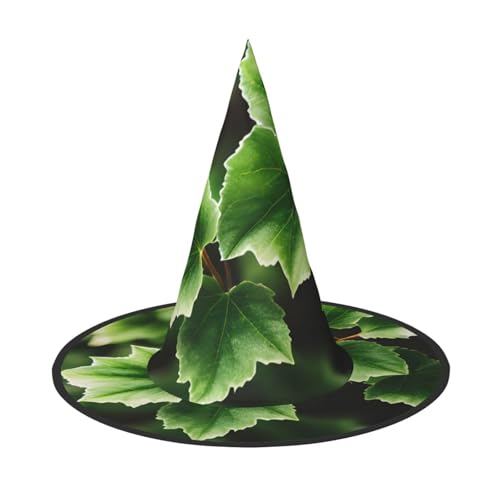 OAZCVBNN Efeublüten Baum Druck Unisex Halloween Hexenhut für Karneval Cosplay Faltbare Kappe und Mottopartys von OAZCVBNN