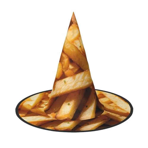 OAZCVBNN Fast Food Print Unisex Halloween Hexenhut für Karneval Cosplay Faltbare Kappe und Mottopartys von OAZCVBNN