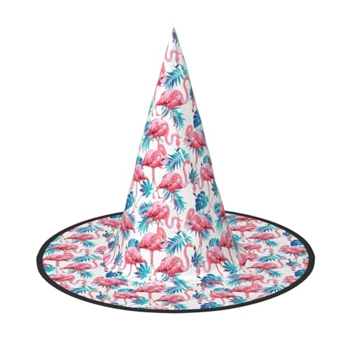 OAZCVBNN Flamingo Vogel Grüne Pflanze Blatt Druck Unisex Halloween Hexe Hut Für Karneval Cosplay Faltbare Kappe Und Themenpartys OAZCVBNN Flamingo Vogel Grüne Pflanze Blatt Druck Unisex Halloween Hexe Hut Für Karneval Cosplay Faltbare Kappe Und Themenpartys von OAZCVBNN