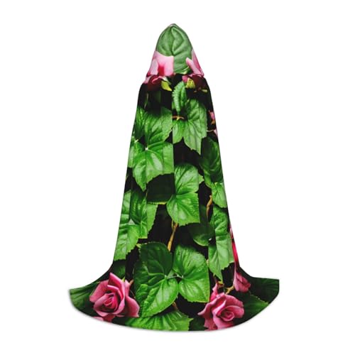 OAZCVBNN Floral Rosa Efeu mit Blättern Frühling Zauberer Print Bademantel Halloween und Karneval Party Mantel mit Kapuze für Männer Frauen Teenager Kinder, sc schwarz, M OAZCVBNN Floral Rosa Efeu mit Blättern Frühling Zauberer Print Bademantel Halloween und Karneval Party Mantel mit Kapuze für Männer Frauen Teenager Kinder, sc schwarz, M von OAZCVBNN