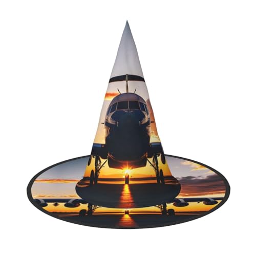 OAZCVBNN Flugzeug Flugzeug Bei Sonnenuntergang Druck Unisex Halloween Hexe Hut Für Karneval Cosplay Faltbare Kappe Und Themenpartys OAZCVBNN Flugzeug Flugzeug Bei Sonnenuntergang Druck Unisex Halloween Hexe Hut Für Karneval Cosplay Faltbare Kappe Und Themenpartys von OAZCVBNN