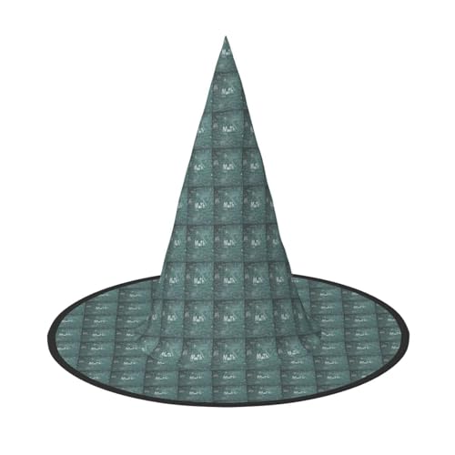 OAZCVBNN Formulas Formen Theorie Mathematik Unterricht Wort Druck Unisex Halloween Hexenhut für Karneval Cosplay Faltbare Kappe und Motto-Partys von OAZCVBNN
