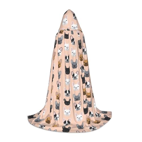 OAZCVBNN Französisch Print Zauberer Gewand Halloween und Karneval Kapuzenparty Mantel für Männer Frauen Teenager Kinder von OAZCVBNN