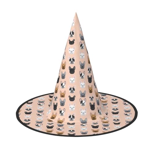 OAZCVBNN Französischer Hexenhut Druck Unisex Halloween für faltbare Kappe und Themenparteien von von OAZCVBNN