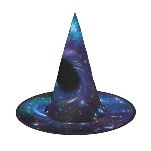 OAZCVBNN Galaxie-Druck Unisex Halloween Hexenhut für Karneval Cosplay Faltbare Kappe und Mottopartys von OAZCVBNN