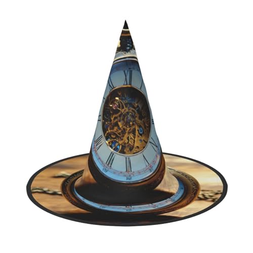 OAZCVBNN Gears Clock Hexenmütze Unisex mit Bronzedrucker für Halloween Karneval Cosplay Faltmütze und Mottoparty OAZCVBNN Gears Clock Hexenmütze Unisex mit Bronzedrucker für Halloween Karneval Cosplay Faltmütze und Mottoparty von OAZCVBNN