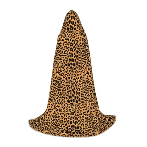 OAZCVBNN Giraffe Print Zauberer Bademantel Halloween und Karneval Party Mantel mit Kapuze für Männer Frauen Teenager Kinder, Schwarz, L von OAZCVBNN