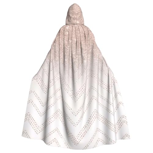 OAZCVBNN Glitzernder, hübscher Muster-Druck, Halloween-Kapuzenumhang, volle Länge, Erwachsene, Kinder, Unisex, Mittelalter-Kostüm, Cosplay-Kostüm von OAZCVBNN