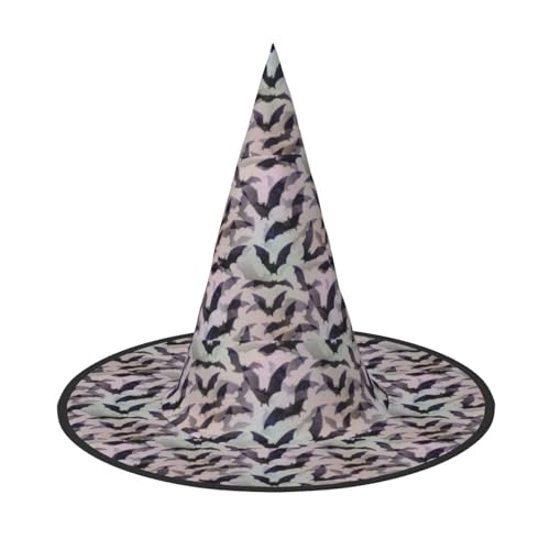 OAZCVBNN Halloween Fledermäuse grauen Druck Unisex Halloween Hexe Hut für Karneval Cosplay faltbare Mütze und Themenpartys OAZCVBNN Halloween Fledermäuse grauen Druck Unisex Halloween Hexe Hut für Karneval Cosplay faltbare Mütze und Themenpartys von OAZCVBNN