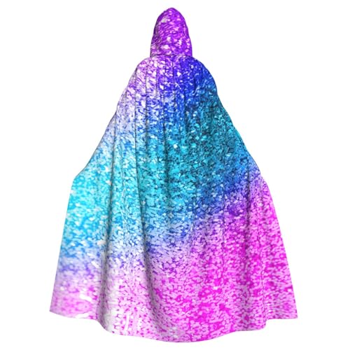 OAZCVBNN Halloween-Kapuzenumhang mit Glitzer-Pailletten, für Erwachsene, Kinder, Unisex, Mittelalter-Kostüm, Cosplay-Kostüm von OAZCVBNN