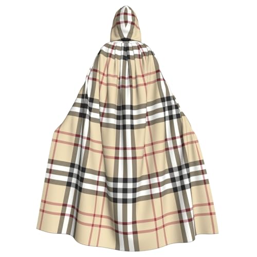 OAZCVBNN Halloween-Kapuzenumhang mit grauem Karomuster, für Erwachsene, Kinder, Unisex, mittelalterliches Cosplay-Kostüm OAZCVBNN Halloween-Kapuzenumhang mit grauem Karomuster, für Erwachsene, Kinder, Unisex, mittelalterliches Cosplay-Kostüm von OAZCVBNN