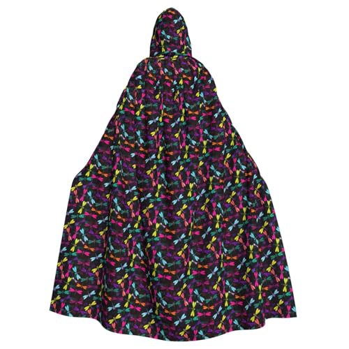 OAZCVBNN Halloween-Kapuzenumhang mit süßem Libellen-Druck, volle Länge, Erwachsene, Kinder, Unisex, Mittelalter-Kostüm, Cosplay-Kostüm von OAZCVBNN