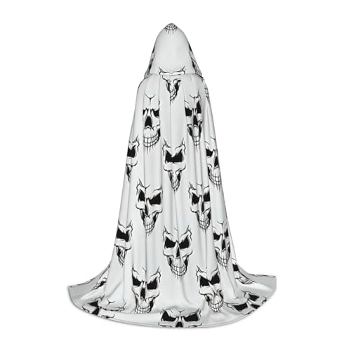OAZCVBNN Halloween-Thema, einfarbiger Skelett-Kopf-Druck, Zauberer-Robe, Halloween und Karneval, Partys, Kapuzenumhang für Männer, Frauen, Teenager, Kinder OAZCVBNN Halloween-Thema, einfarbiger Skelett-Kopf-Druck, Zauberer-Robe, Halloween und Karneval, Partys, Kapuzenumhang für Männer, Frauen, Teenager, Kinder von OAZCVBNN