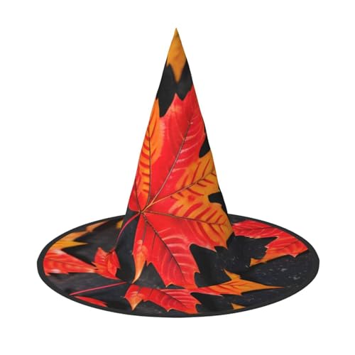 OAZCVBNN Hexe Blätter Druck Unisex Halloween Hexe Hut für Karneval Cosplay faltbare Mütze und Themenpartys OAZCVBNN Hexe Blätter Druck Unisex Halloween Hexe Hut für Karneval Cosplay faltbare Mütze und Themenpartys von OAZCVBNN