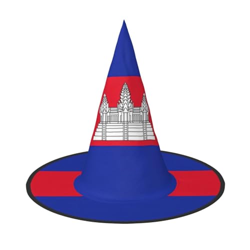 OAZCVBNN Kambodscha Flagge Druck Unisex Halloween Hexe Hut Für Karneval Cosplay Faltbare Kappe Und Themenpartys OAZCVBNN Kambodscha Flagge Druck Unisex Halloween Hexe Hut Für Karneval Cosplay Faltbare Kappe Und Themenpartys von OAZCVBNN