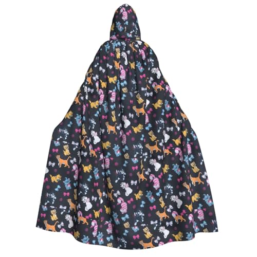 OAZCVBNN Kapuzenumhang mit Cartoon-Katzen-Aufdruck, Unisex, Erwachsene, für Halloween, Weihnachten, Karneval, Mottopartys OAZCVBNN Kapuzenumhang mit Cartoon-Katzen-Aufdruck, Unisex, Erwachsene, für Halloween, Weihnachten, Karneval, Mottopartys von OAZCVBNN
